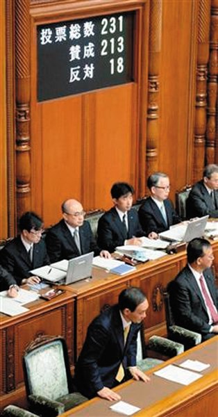 27日，日本國會參議院公布新建“國家安全保障會議”法案投票結(jié)果。
