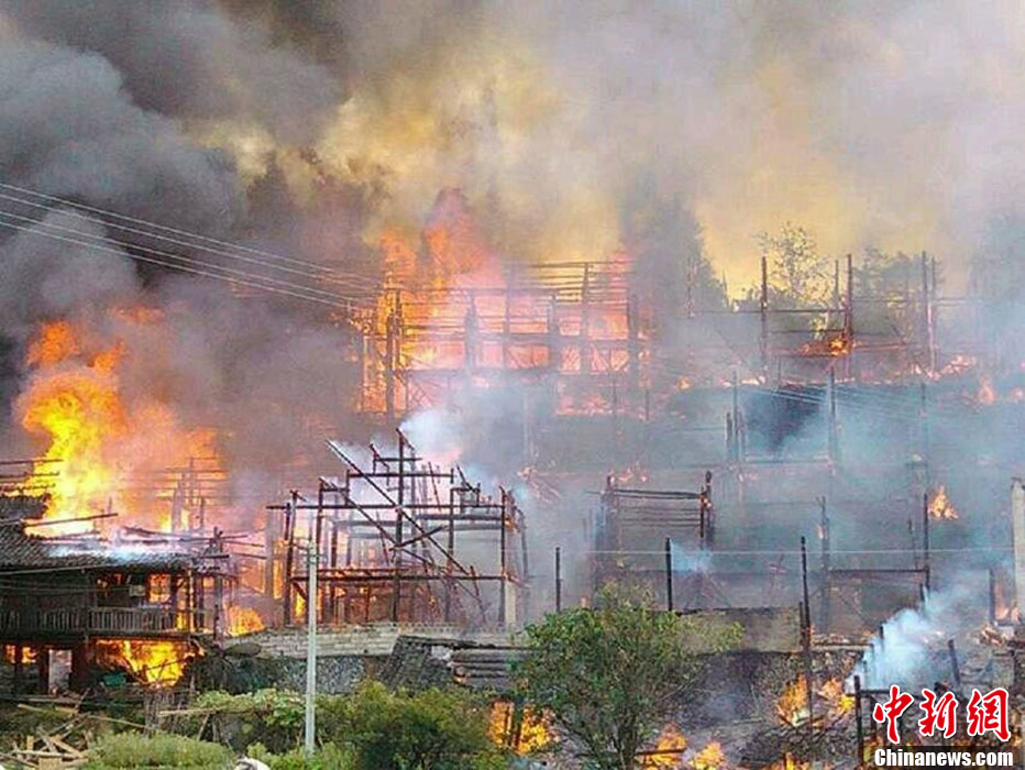 圖為火災現場。沫浠 攝 圖片來源：CFP視覺中國