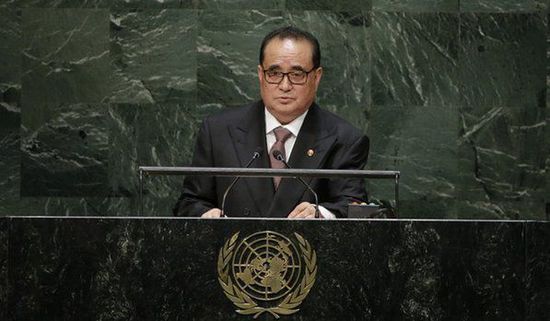 9月27日，朝鮮外相李洙墉在聯(lián)大發(fā)表講話。