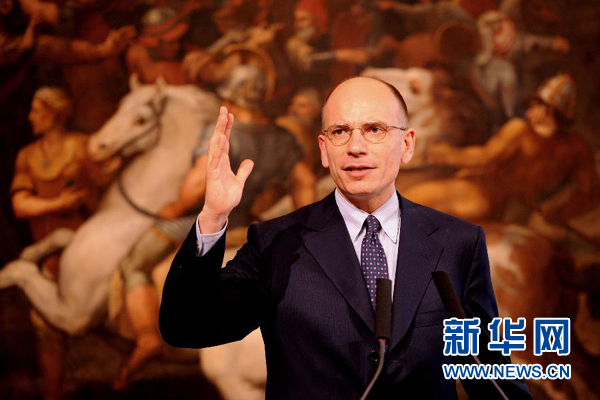  2月13日，意大利政府總理恩里科·萊塔宣布辭職。