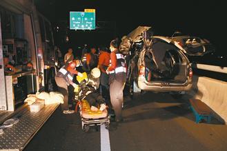 嘉義縣八十二號快速道路發(fā)生死亡車禍，造成二死一重傷慘劇。