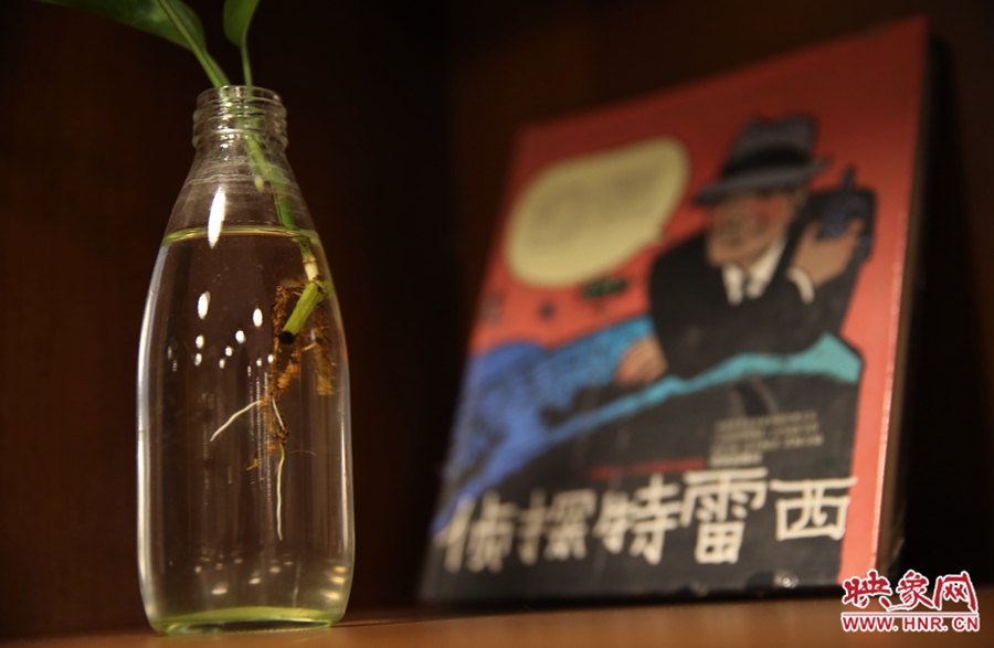 書店內(nèi)的裝飾。